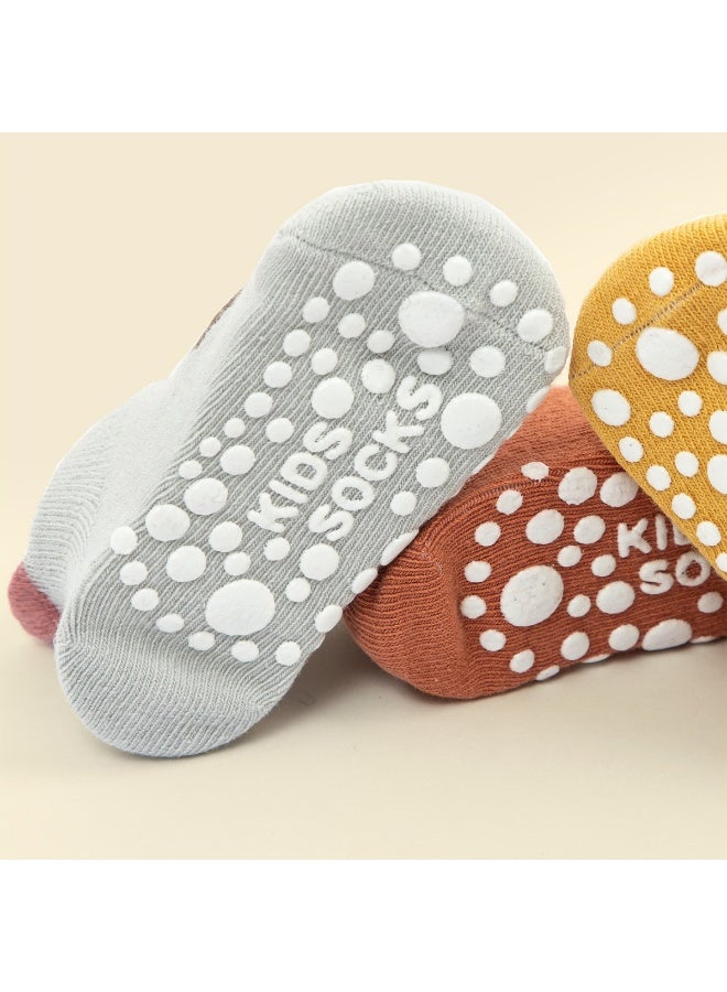 MsAnya 12 Pairs Anti Slip Toddler Ankle Socks with Non Skid Grips for baby Kids Boys Girls，Breathable Low Cut Anti Skid for Kids (animal 1-2 year low cut) - Image 5